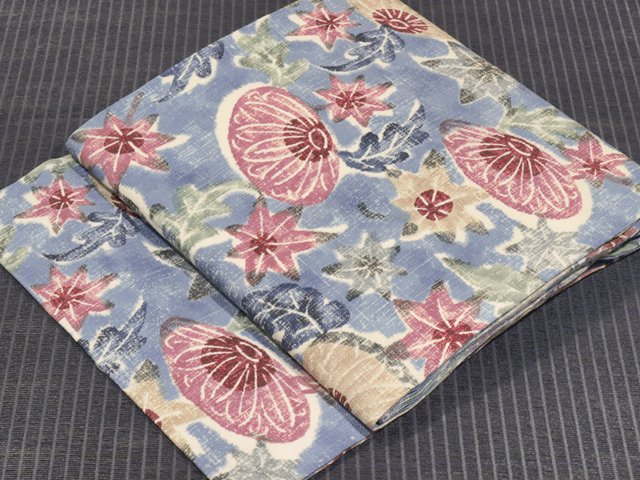 帯のアトリエ花邑 hanamura 銀座「菊に楓文様 ろうけつ染め 名古屋帯」